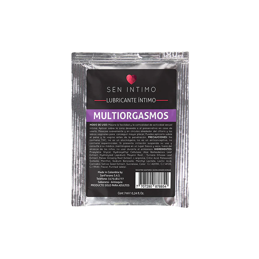 Lubricante Multiorgasmos sachet x7ml